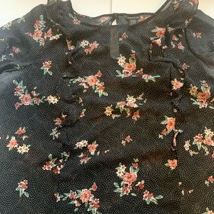 Polyester flower blouse